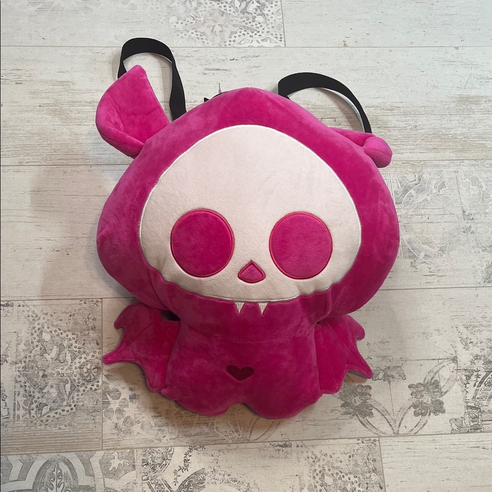 Skelanimals Diego Pink Plush Bat Backpack Hot Topic